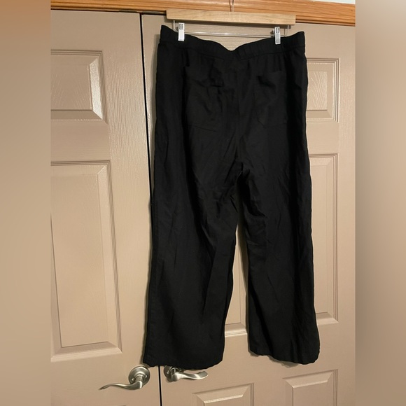 NWOT Bundle of 3 Old Navy Linen Wide Leg Pants Black Olive Green and Khaki - Picture 3 of 14